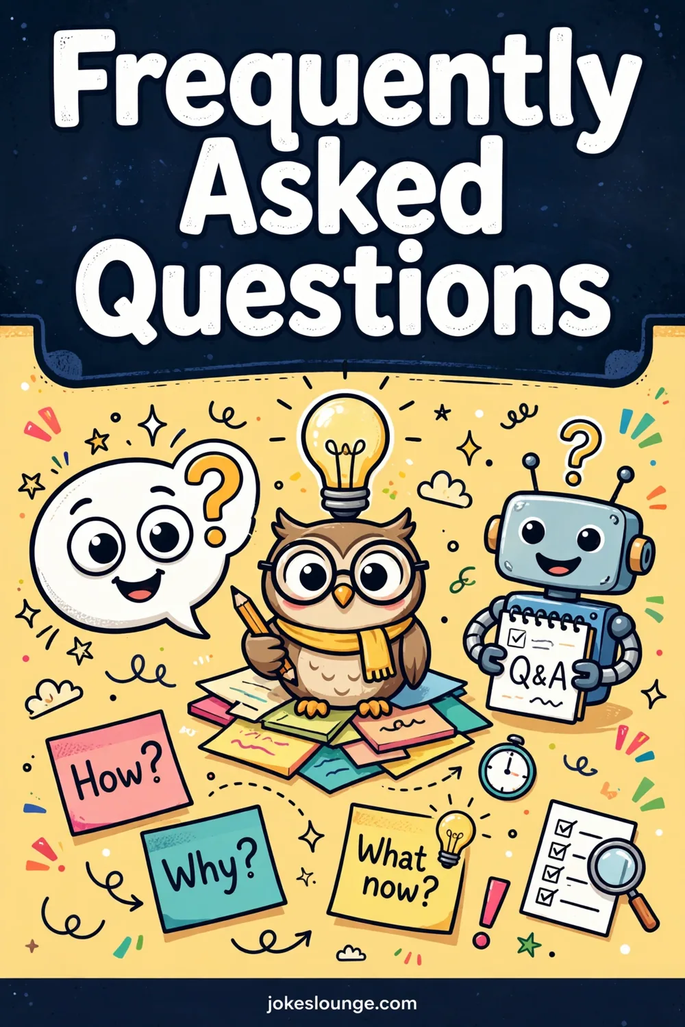 Frequently Asked Questions - funny illustration