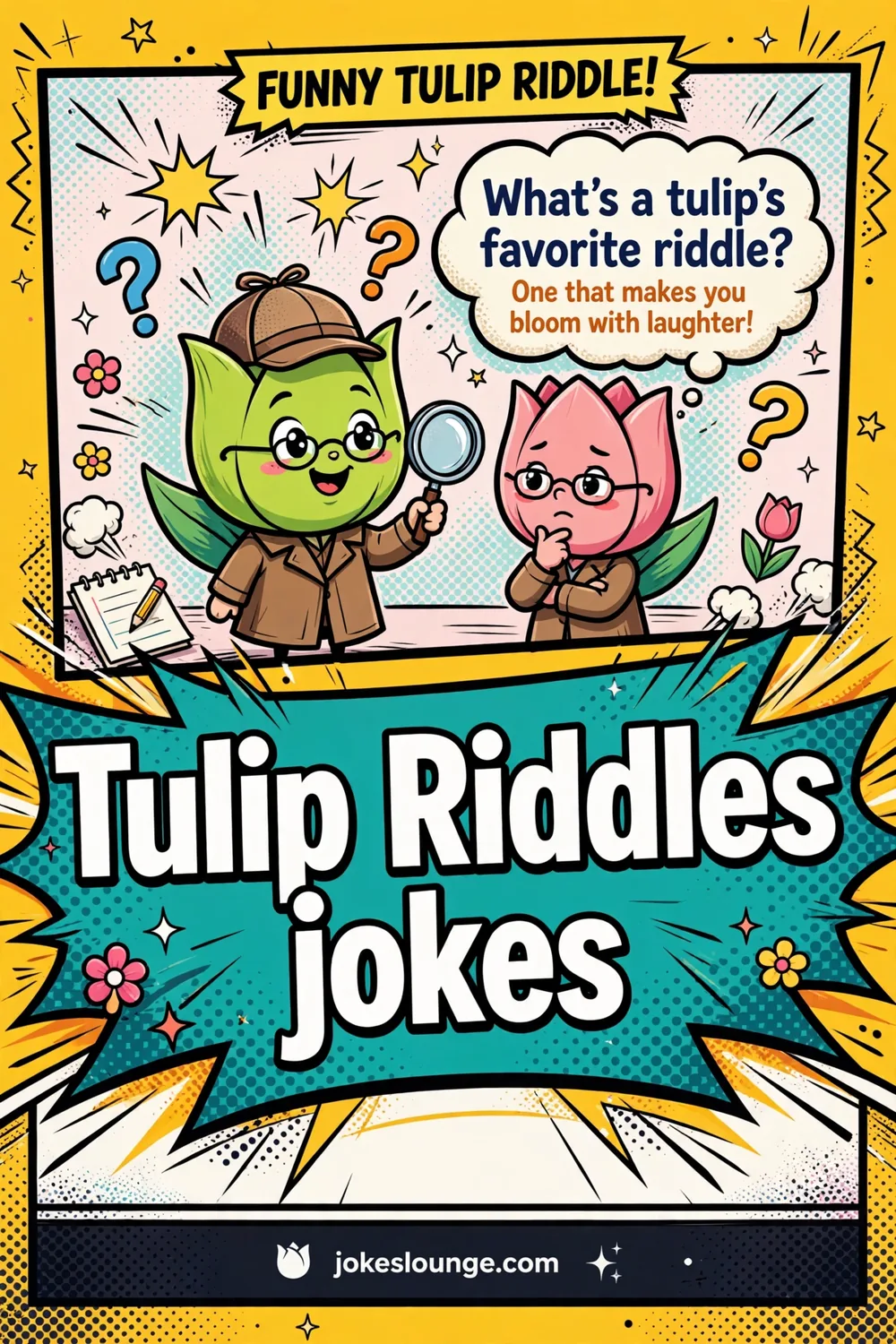 Tulip Riddles jokes - funny illustration