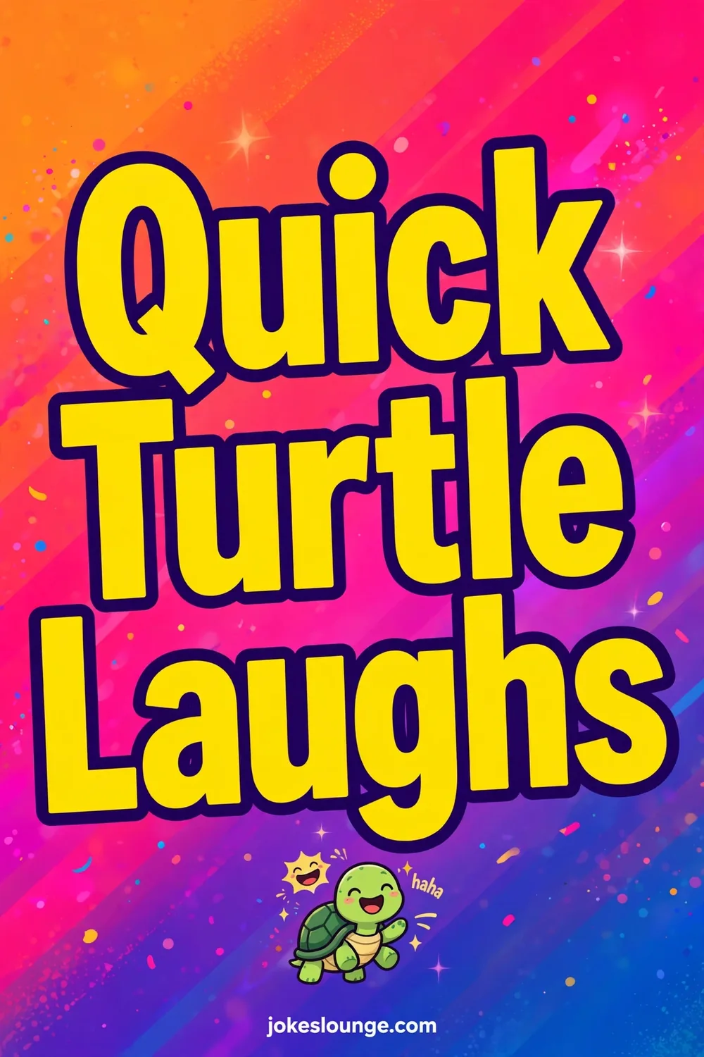 Quick Turtle Laughs - funny illustration