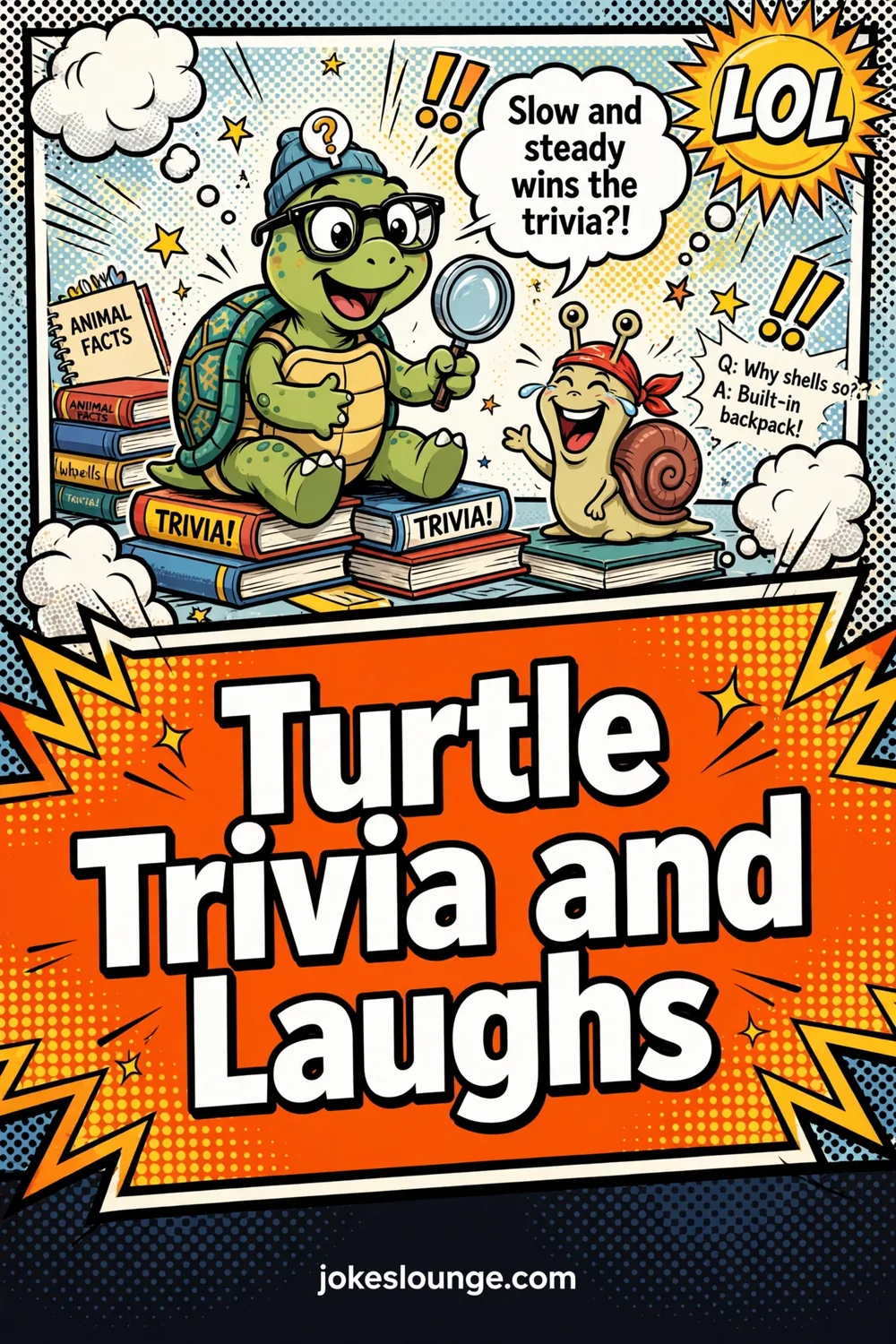 Turtle Trivia and Laughs - funny illustration