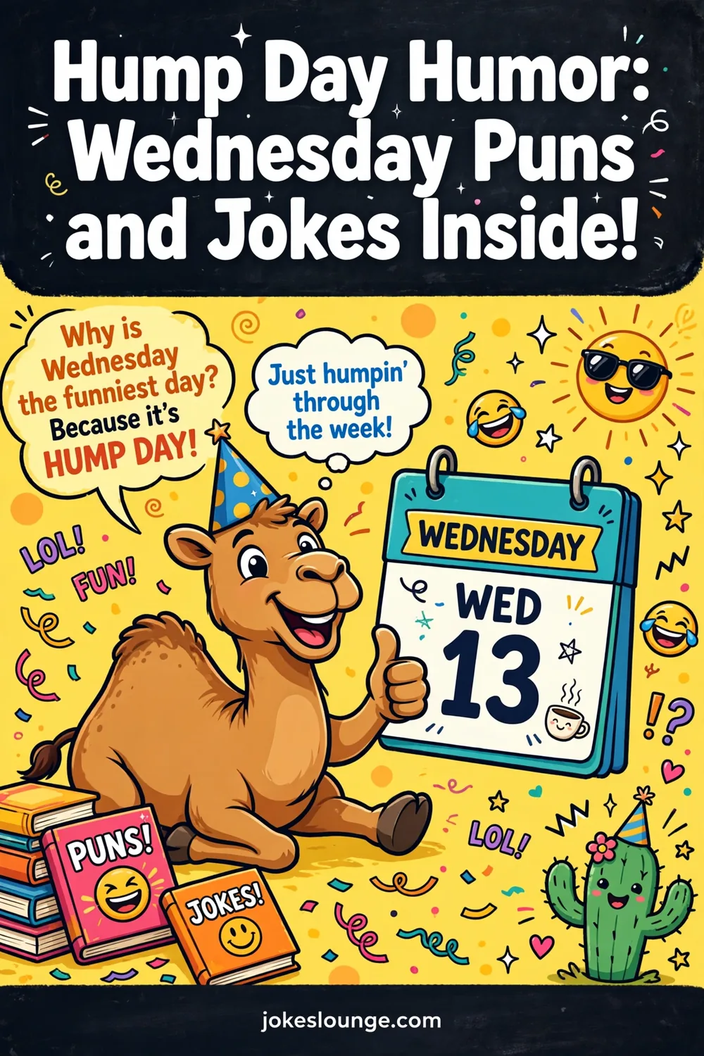 Hump Day Humor: Wednesday Puns and Jokes Inside! - funny illustration