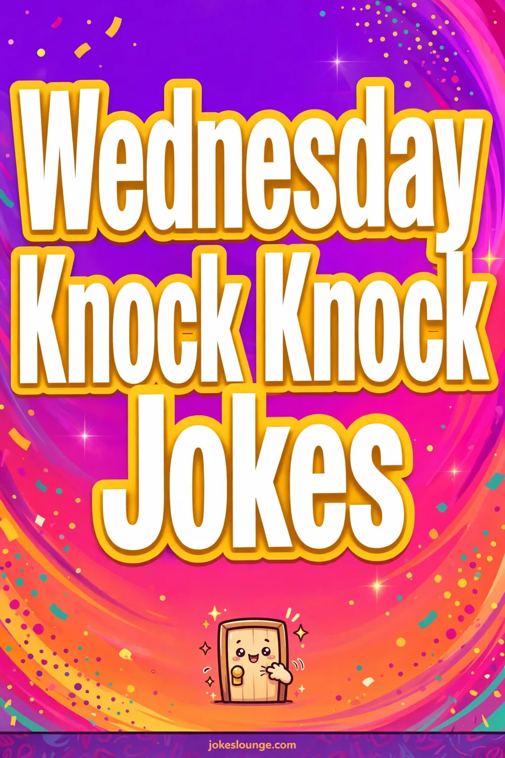 Wednesday Knock Knock Jokes - funny illustration
