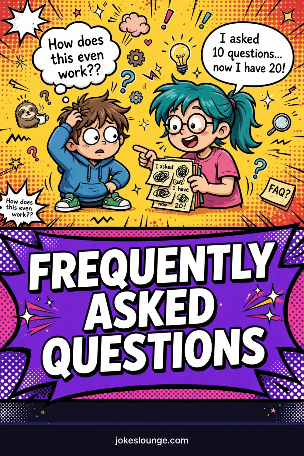 Frequently Asked Questions - funny illustration