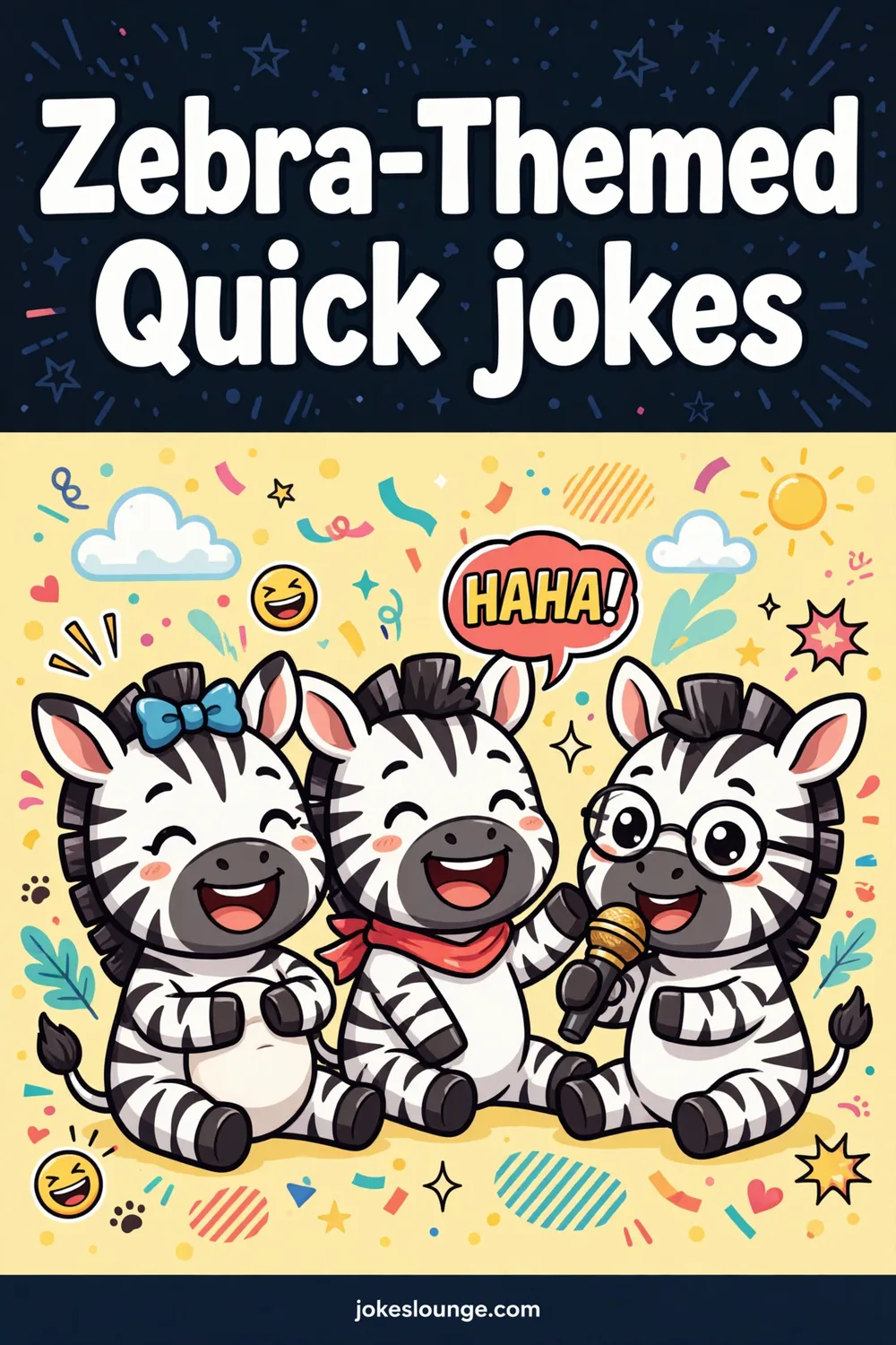 Zebra-Themed Quick jokes - funny illustration
